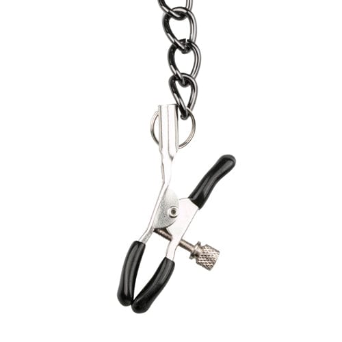 Easytoys Halsbänder Default Easytoys BDSM Halsband Lederhalsband mit Nippelketten diskret bestellen bei marielove