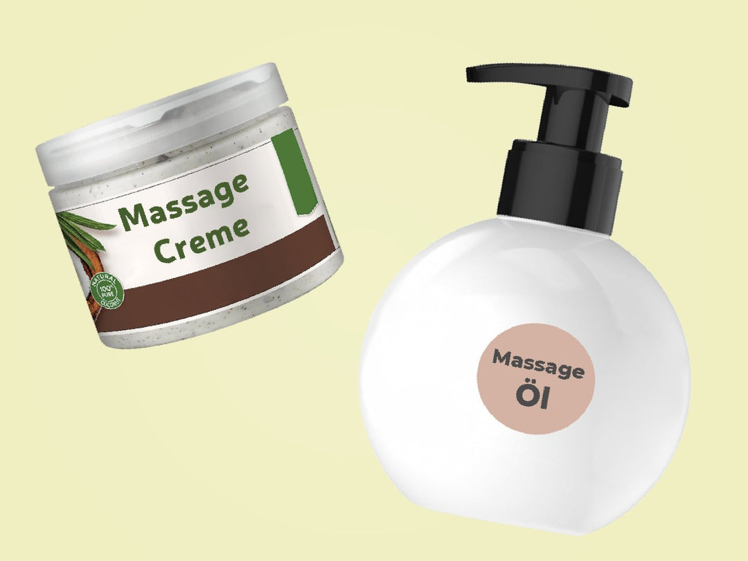 Massage Öl, Massagecreme und Massage Kerze - marielove für neuen schwung.