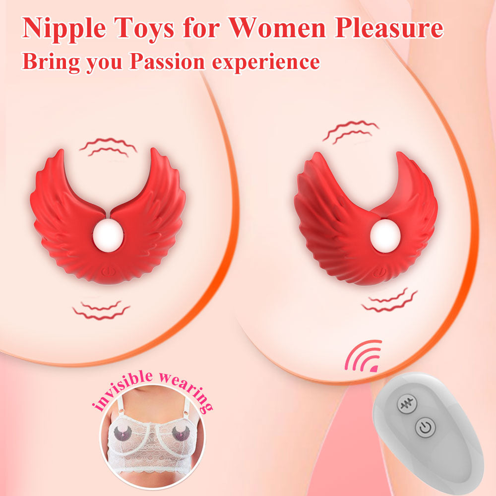 Nippel Vibrator Brustwarzen Stimulator Wasserdicht USB GM-537 Rot