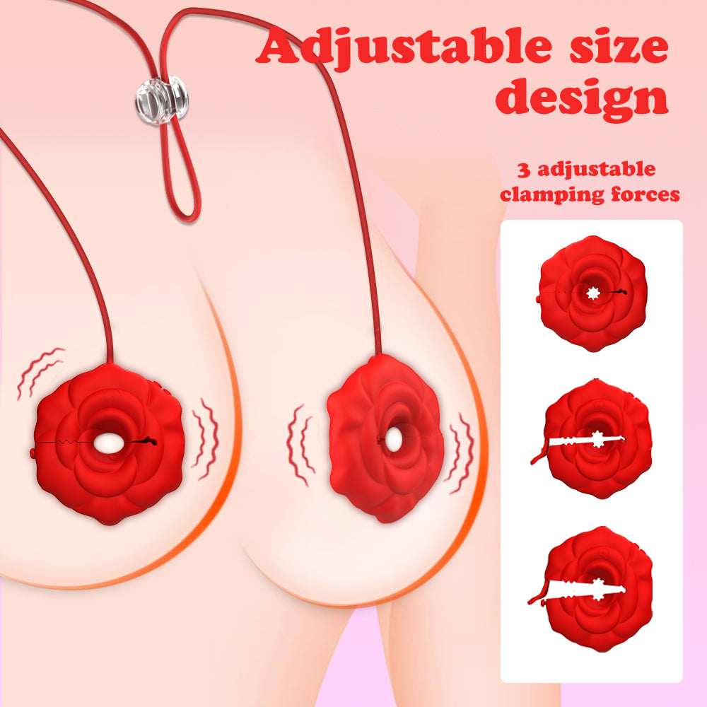 Nippel Vibrator Brustwarzen Stimulator Wasserdicht USB GM-519 Rot
