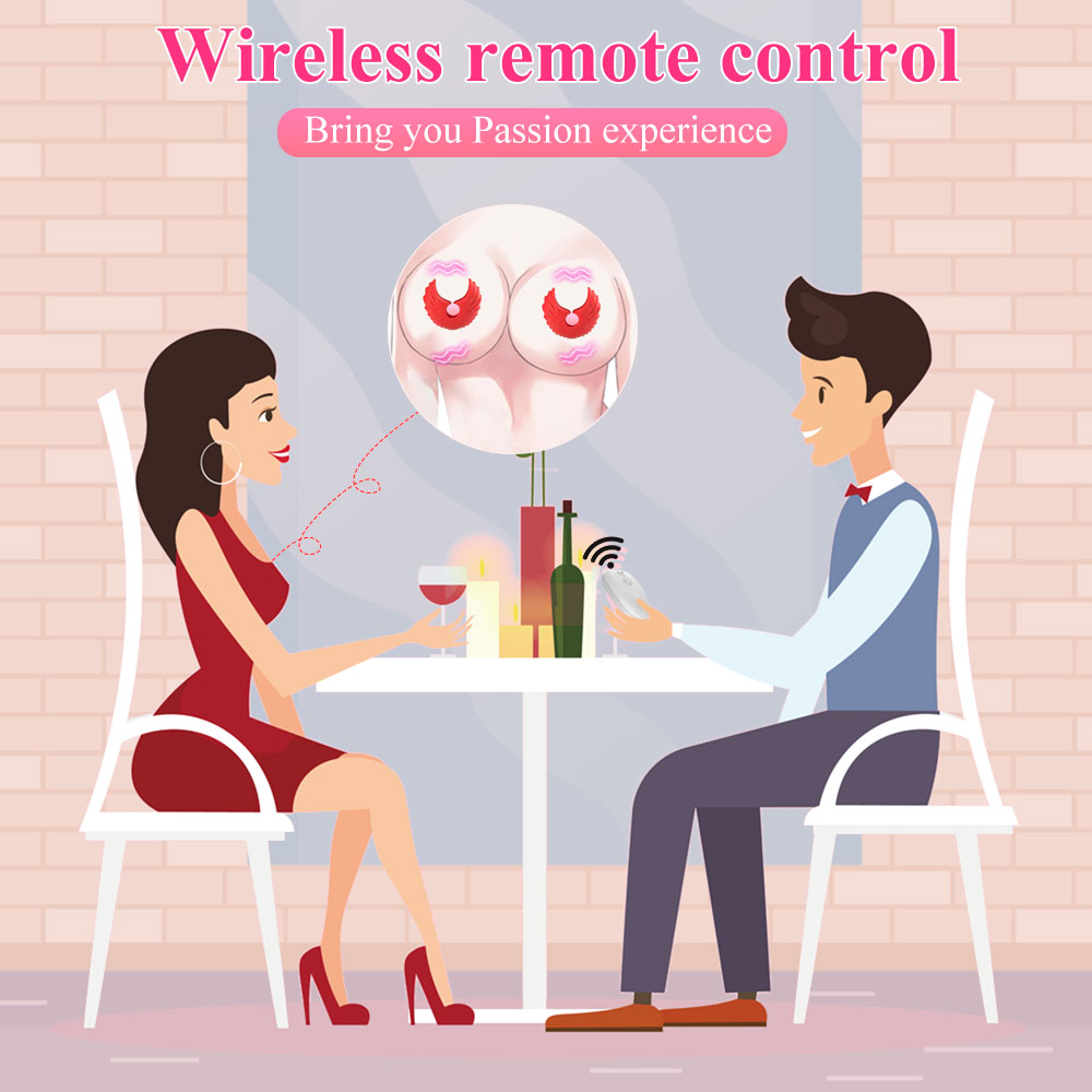 Nippel Vibrator Brustwarzen Stimulator Wasserdicht USB GM-537 Rot