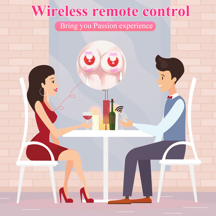 Nippel Vibrator Brustwarzen Stimulator Wasserdicht USB GM-537 Rot