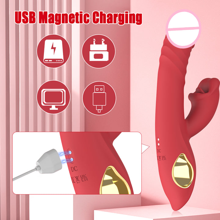 Vibrator Stimulation Klitoris Wasserdicht USB GM-510 Rot