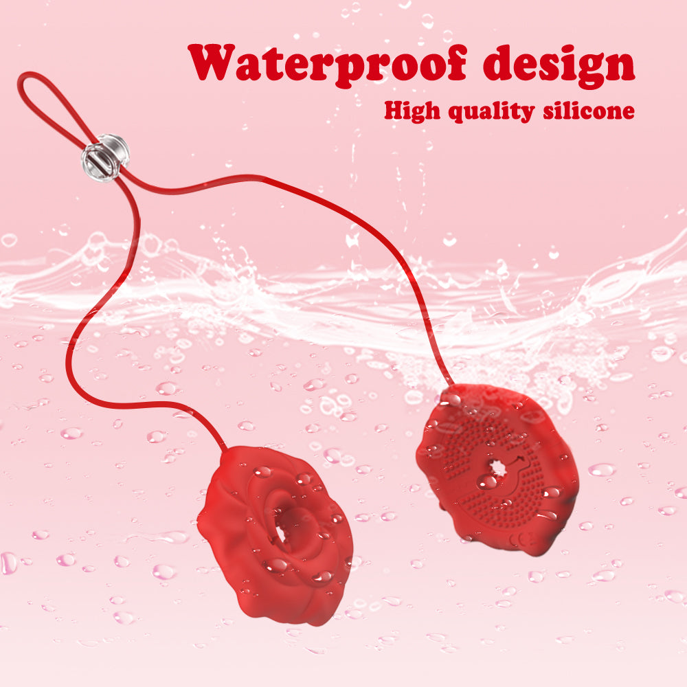 Nippel Vibrator Brustwarzen Stimulator Wasserdicht USB GM-519 Rot