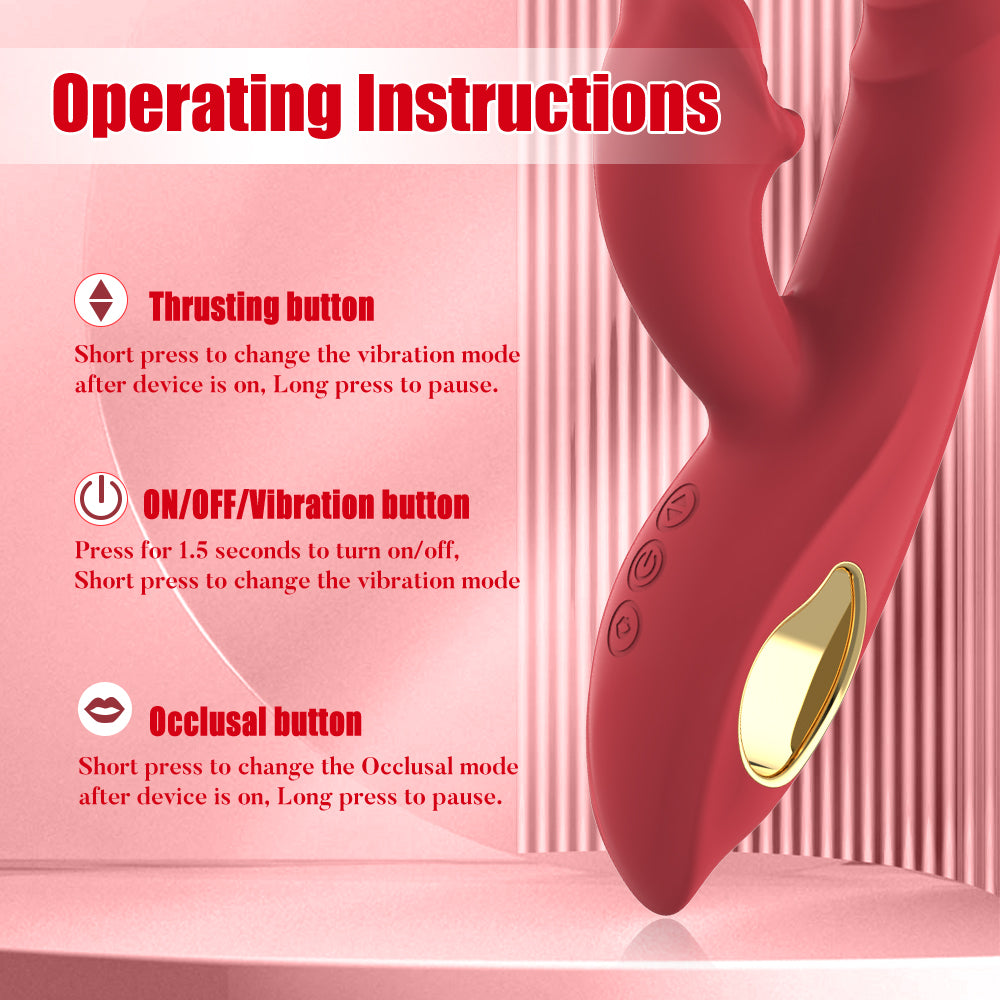 Vibrator Stimulation Klitoris Wasserdicht USB GM-510 Rot