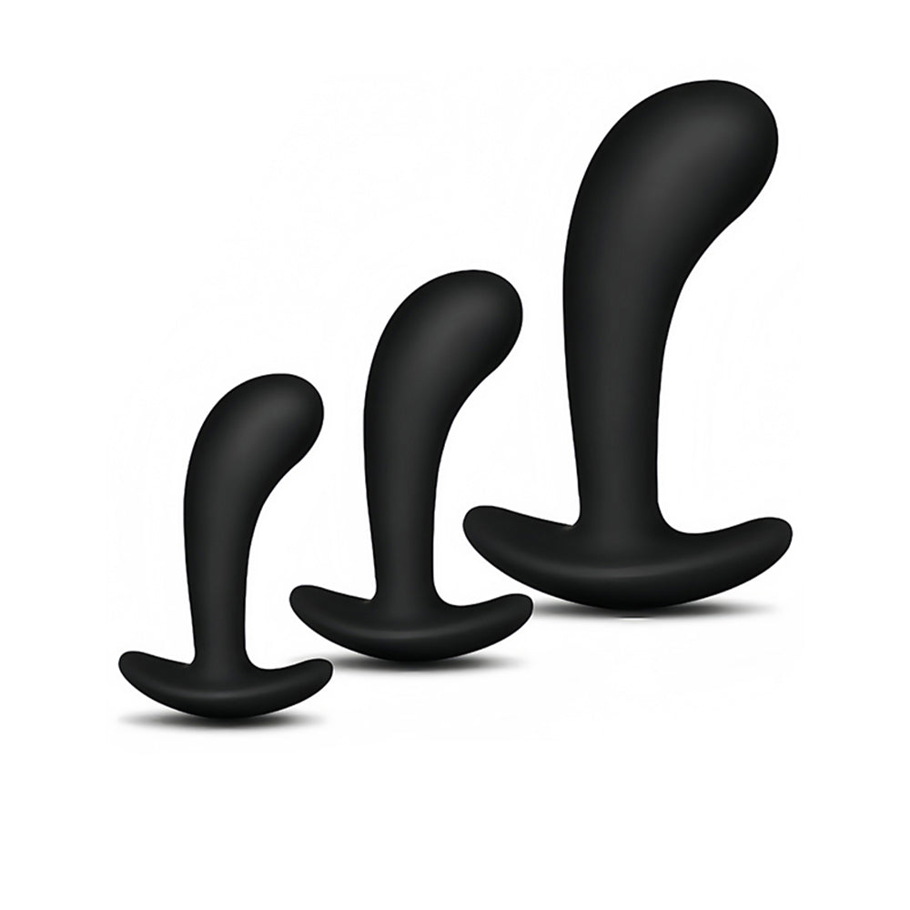 marielove Prostata-Plug GJS-011 Silikon, ergonomisch gebogen, 3 Größen S/M/L