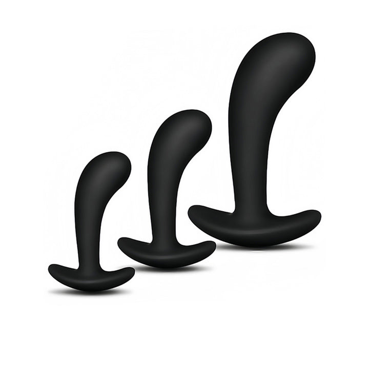 marielove Prostata-Plug GJS-011 Silikon, ergonomisch gebogen, 3 Größen S/M/L