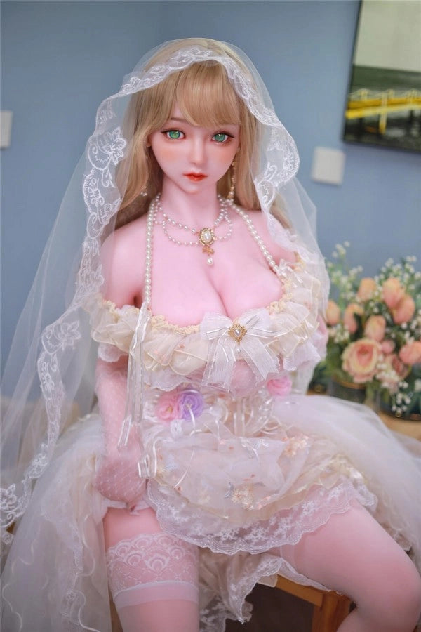 Brautkleid-tragende Sexpuppe