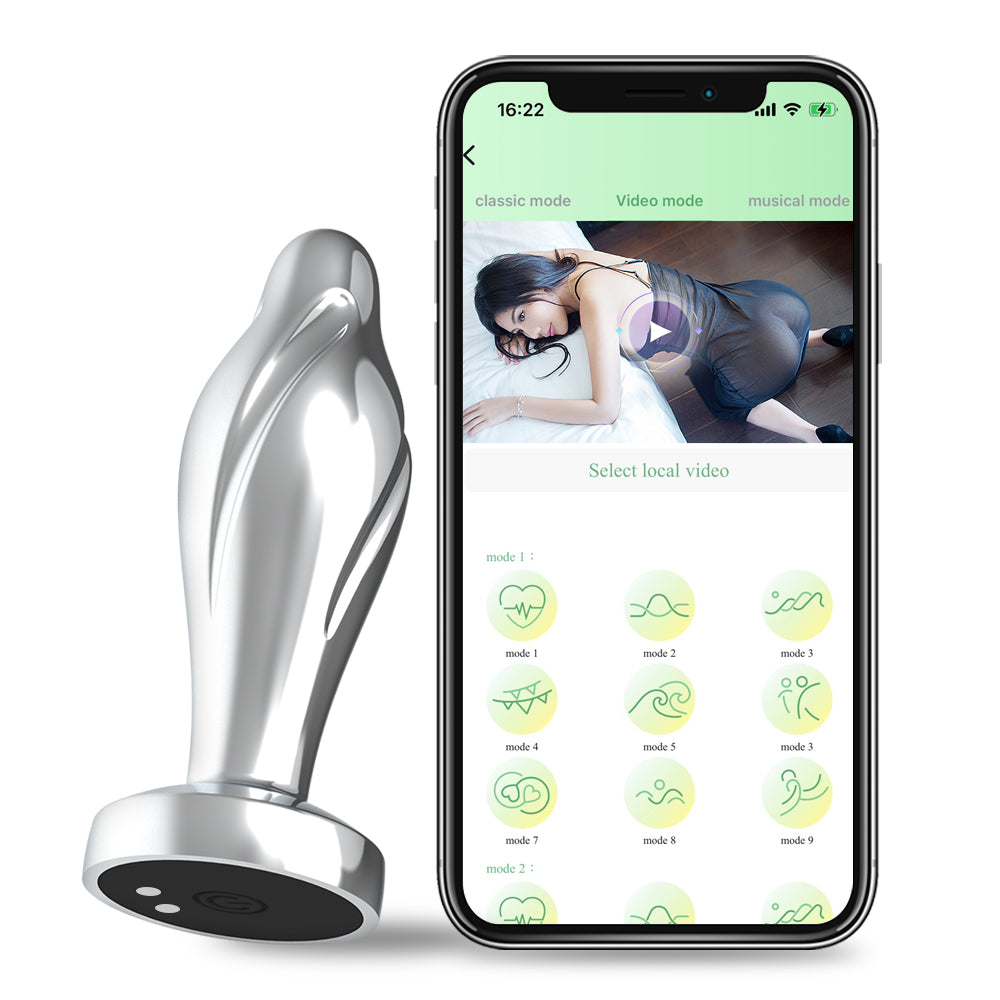 Smartphone mit Sexspielzeug-App-Anzeige
