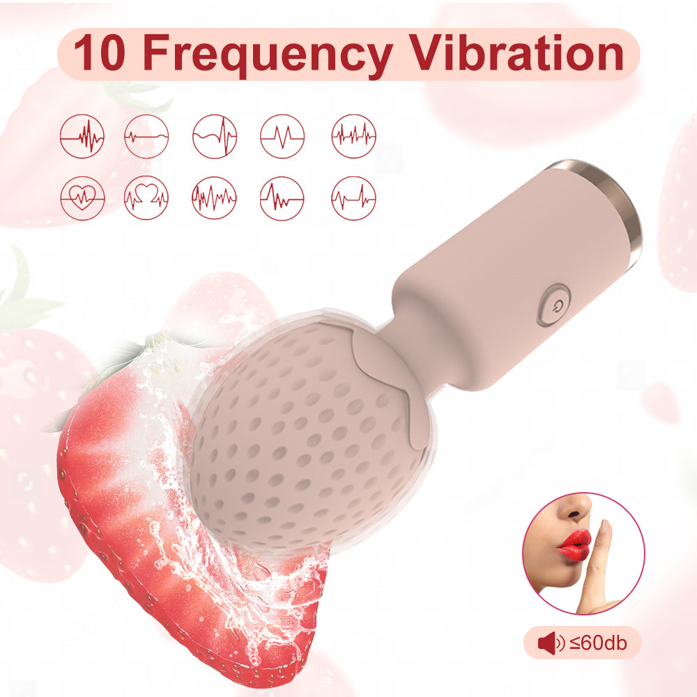 Vibrator mit Erdbeere und Symbolen