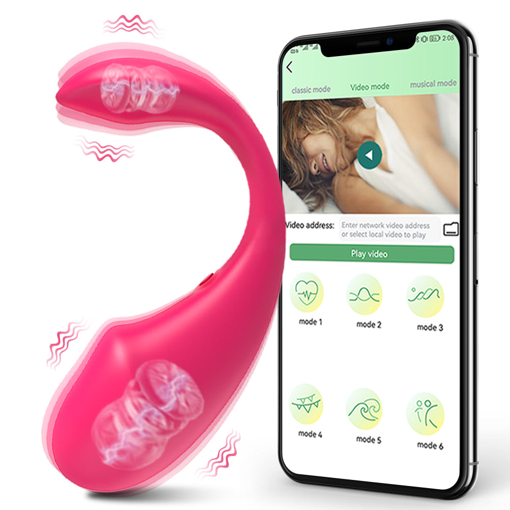 Rosa Vibrator und Smartphone-App