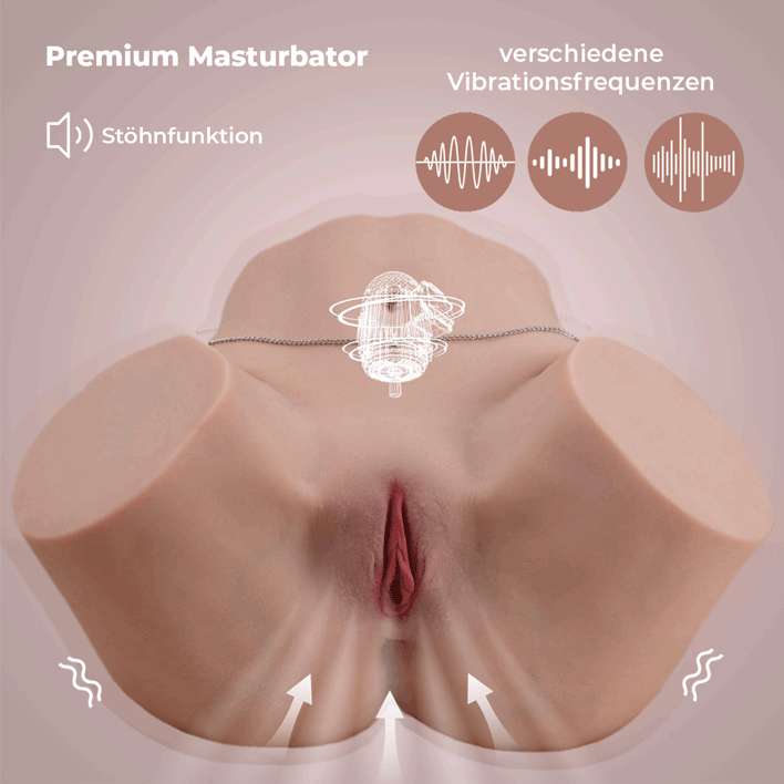 Männlicher Masturbator mit Vibration