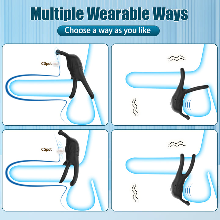 Cock Penis Hoden Ring Vibrator Akku GM-477