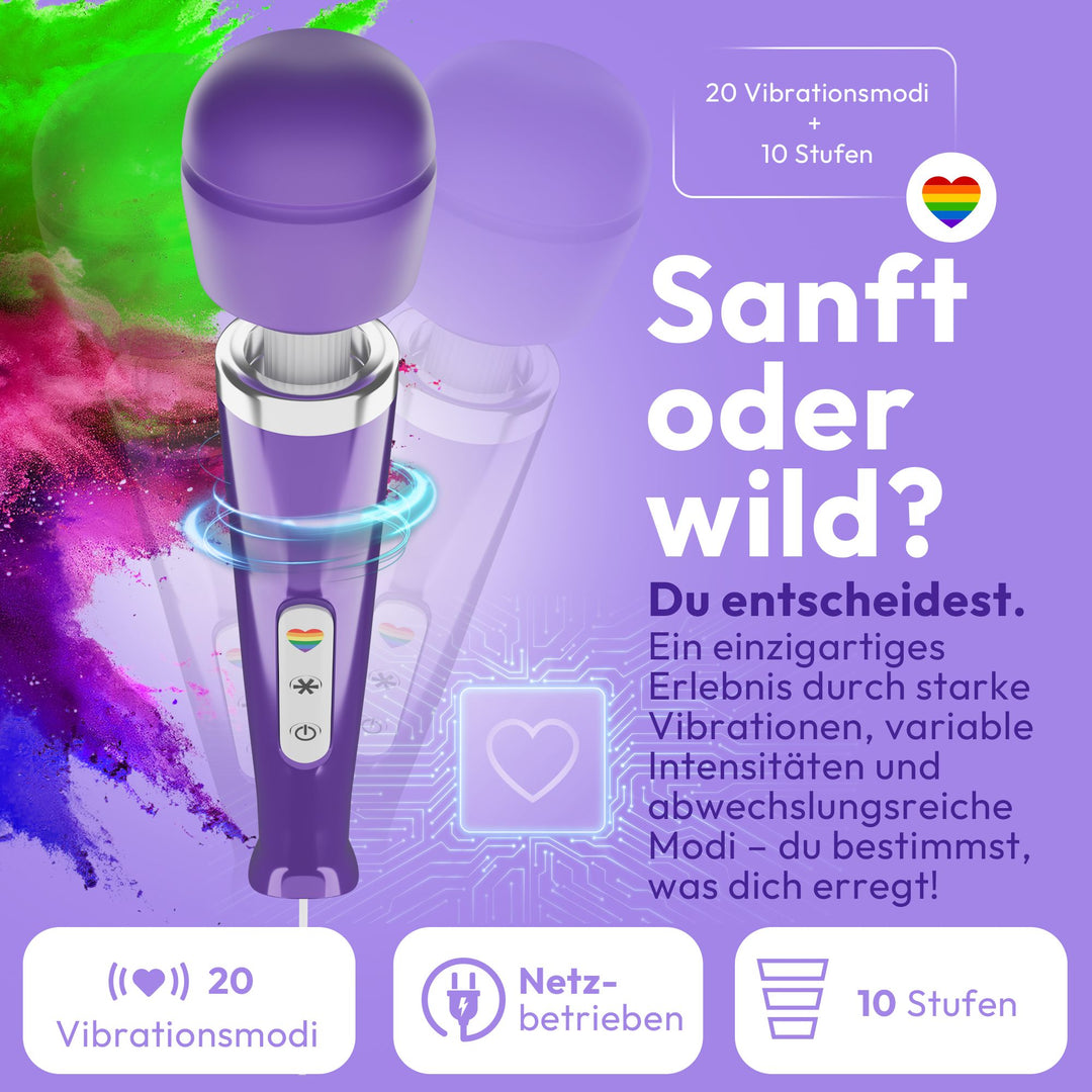 marielove Magic Wand Vibrator Magic Wand Netz Lila