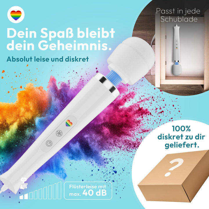 marielove Magic Wand Vibrator Magic Wand Netz Weiß