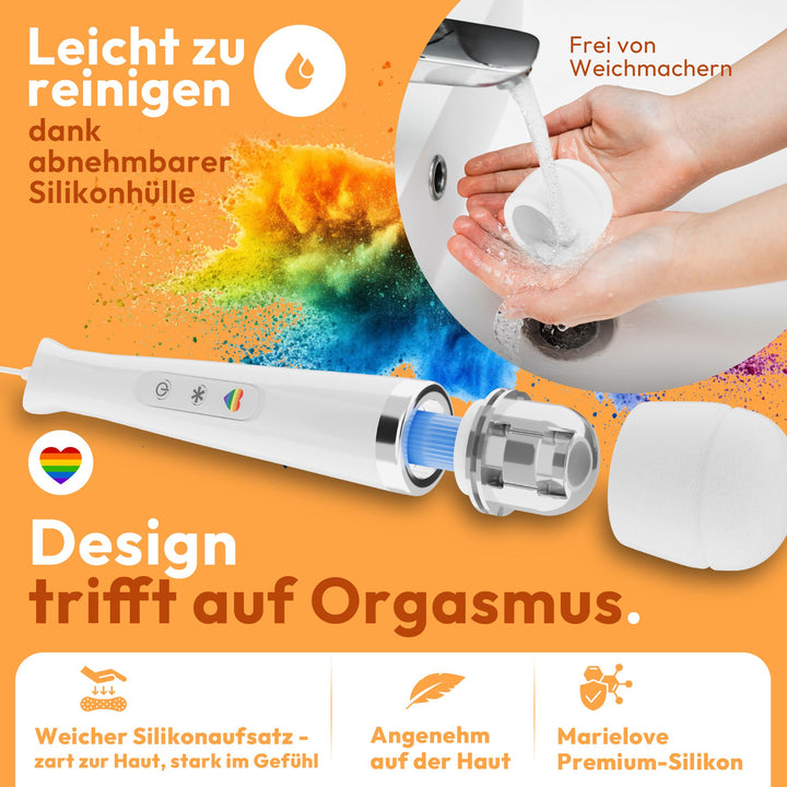 marielove Magic Wand Vibrator Magic Wand Netz Weiß