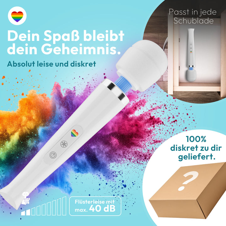 marielove Magic Wand Vibrator Magic Wand Akku Weiß