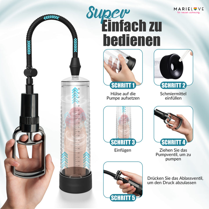 Penispumpe mit Gebrauchsanweisung
