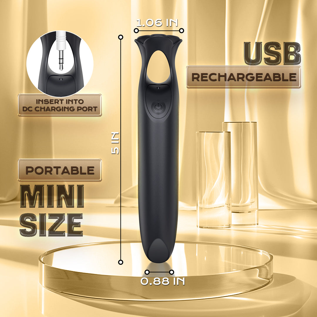 Vibrator Stimulation Klitoris Wasserdicht USB GM-489 Schwarz