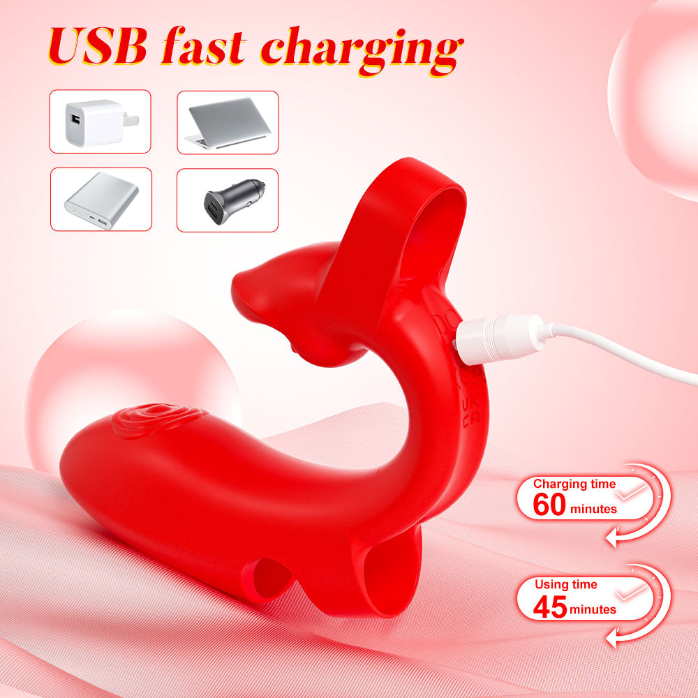 Vibrator Stimulation Klitoris Wasserdicht USB GM-538 Rot