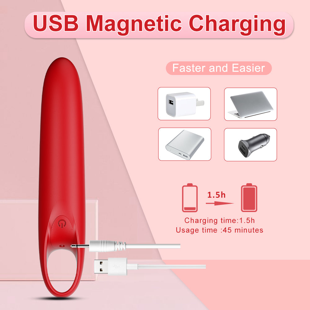 Vibrator Stimulation Klitoris Wasserdicht USB GM-442 Rot