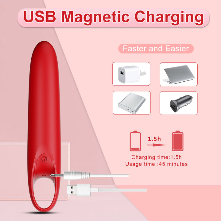 Vibrator Stimulation Klitoris Wasserdicht USB GM-442 Rot