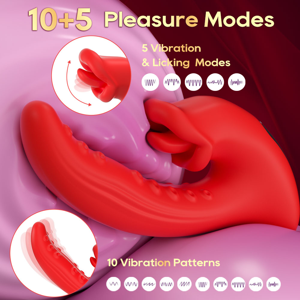 Vibrator Stimulation Klitoris Wasserdicht USB GM-565 Rot