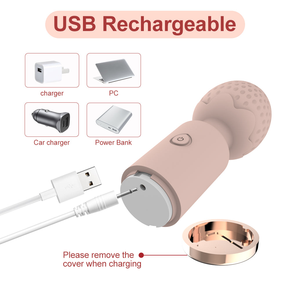 USB-aufladbares Massagegerät mit Zubehör
