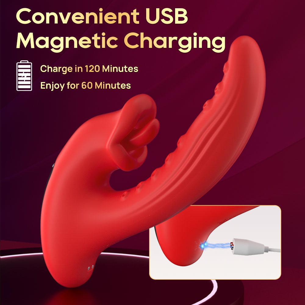 Vibrator Stimulation Klitoris Wasserdicht USB GM-565 Rot