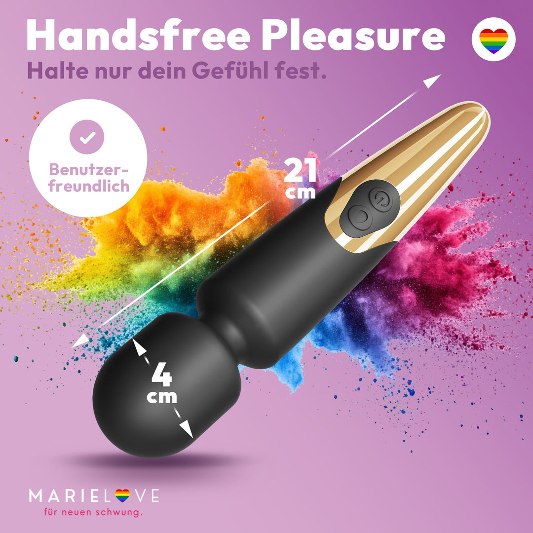 Elaria Wand Massagegerät 10 Stufen sehr stark Massagestab Akku Vibrator Sexspielzeug