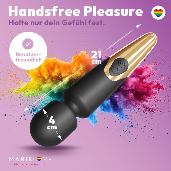 Elaria Wand Massagegerät 10 Stufen sehr stark Massagestab Akku Vibrator Sexspielzeug