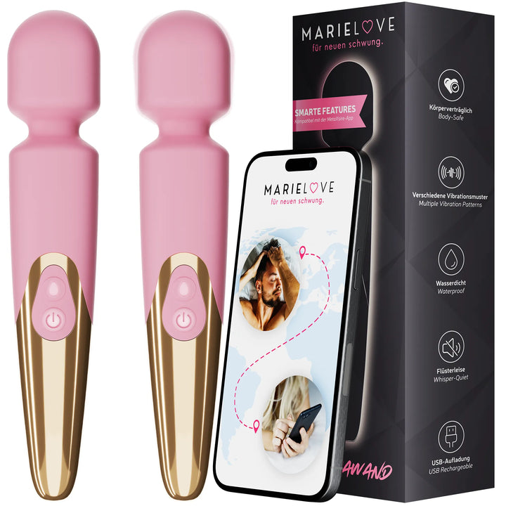 Elaria Wand Massagegerät 10 Stufen sehr stark Massagestab Akku Vibrator Sexspielzeug