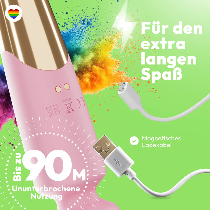 Elaria Wand Massagegerät 10 Stufen sehr stark Massagestab Akku Vibrator Sexspielzeug