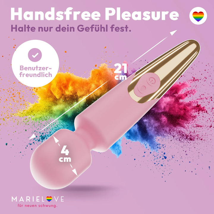 Elaria Wand Massagegerät 10 Stufen sehr stark Massagestab Akku Vibrator Sexspielzeug