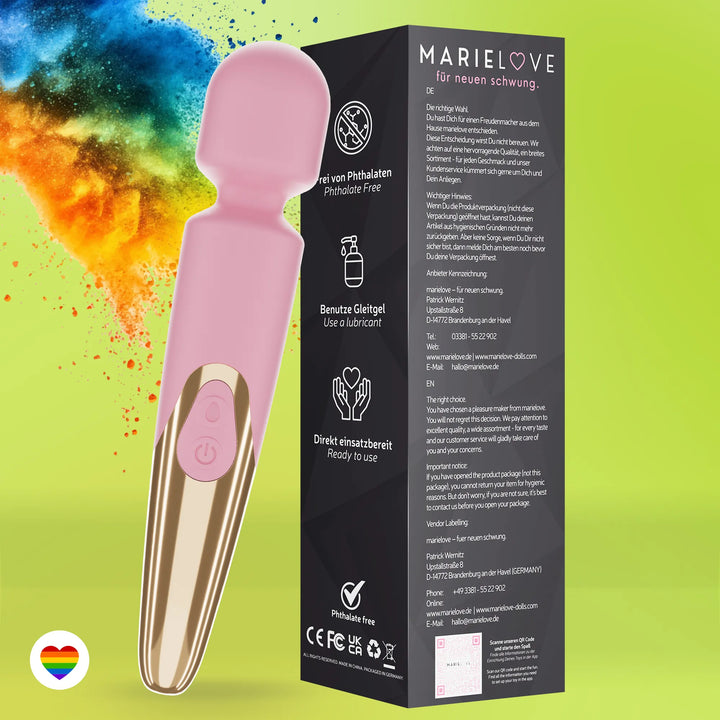 Elaria Wand Massagegerät 10 Stufen sehr stark Massagestab Akku Vibrator Sexspielzeug