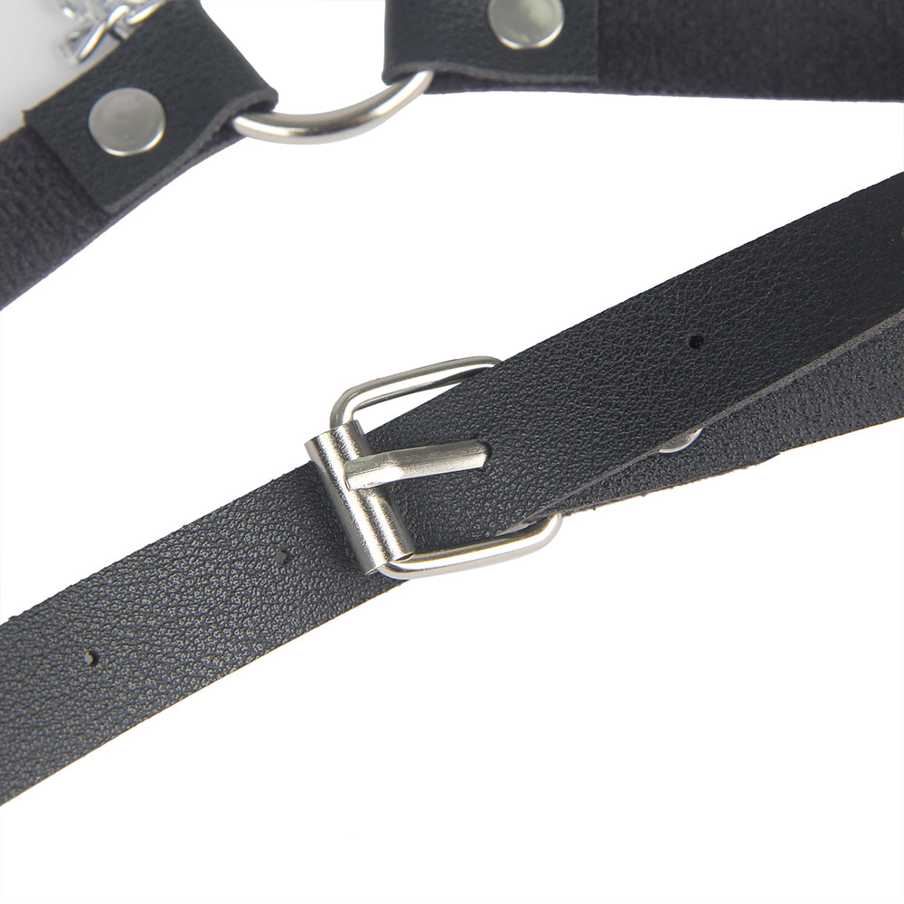 PU Leder Bondage Harness Slip mit Kette SM Panty Strap verstellbar