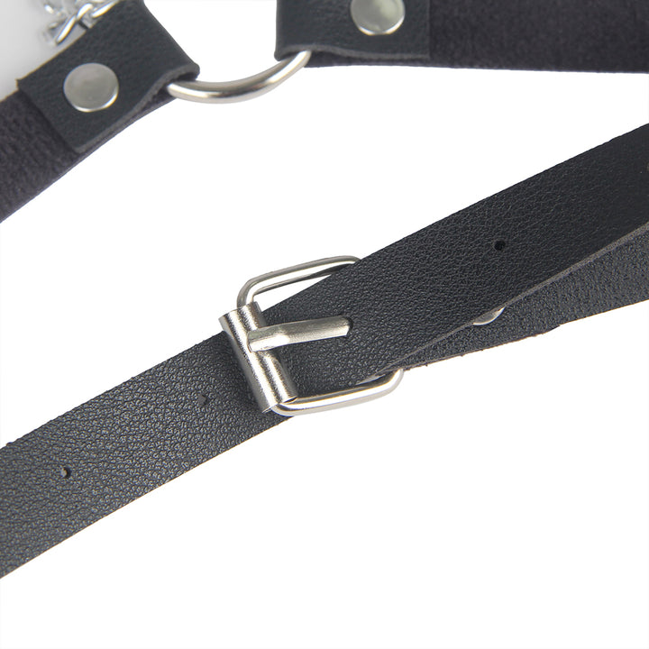 PU Leder Bondage Harness Slip mit Kette SM Panty Strap verstellbar