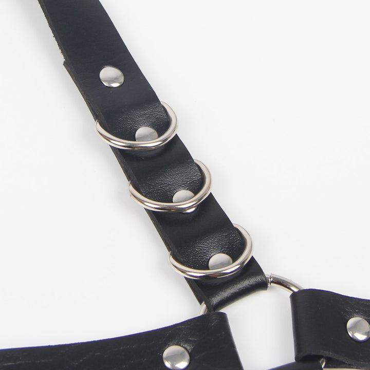 Anne Wünsche – "Night Vibes" Leg-Harness aus schwarzem PU-Leder