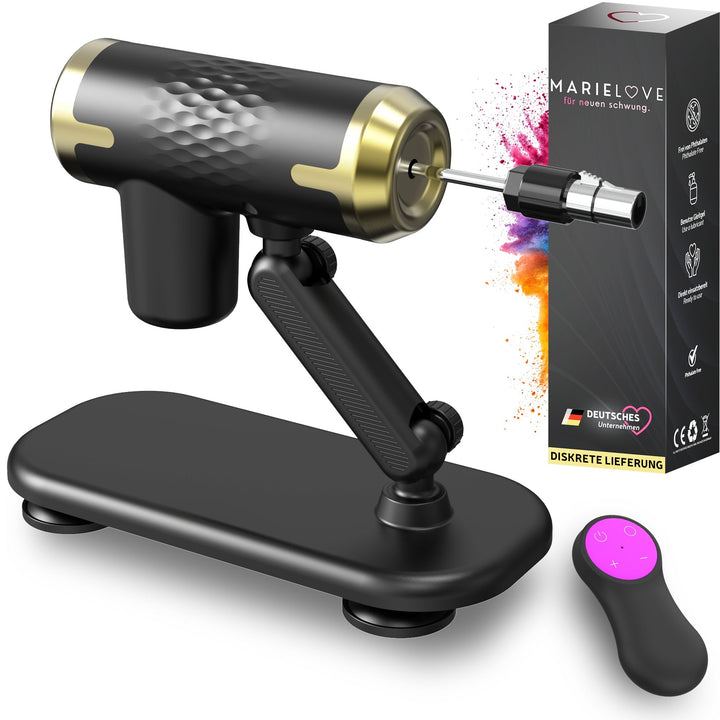 Kompakte Sexmaschine F2 mit Fernbedienung – 20 Stufen, Hub bis 5 cm, sicherer Stand, diskret geliefert