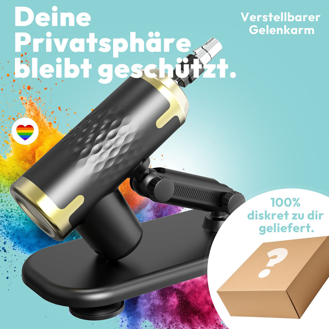 Kompakte Sexmaschine F2 mit Fernbedienung – 20 Stufen, Hub bis 5 cm, sicherer Stand, diskret geliefert