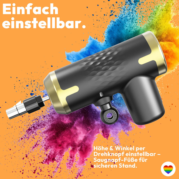 Kompakte Sexmaschine F2 mit Fernbedienung – 20 Stufen, Hub bis 5 cm, sicherer Stand, diskret geliefert