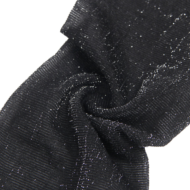 Sexy Schwarze Spitzenstrümpfe mit Perlmutt-Glanz & Silikonband, 88% Nylon, 12% Spandex