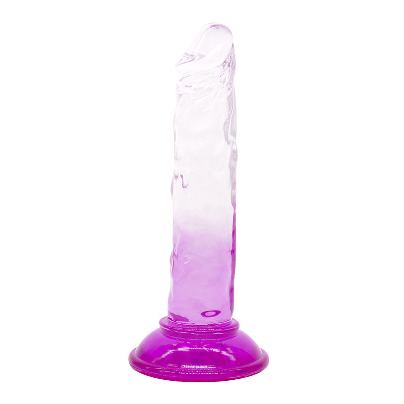 Dildo aus phthalatfreiem PVC, Größe M (20 cm Gesamtlänge, 3,5 cm Durchmesser) – realistischer Dildo in Gelb, Rot, Lila & Blau, wasserdicht, körperfreundliches Material, hautfreundlich