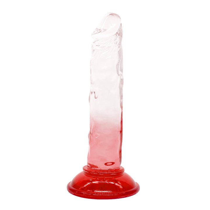 Dildo aus phthalatfreiem PVC, Größe M (20 cm Gesamtlänge, 3,5 cm Durchmesser) – realistischer Dildo in Gelb, Rot, Lila & Blau, wasserdicht, körperfreundliches Material, hautfreundlich