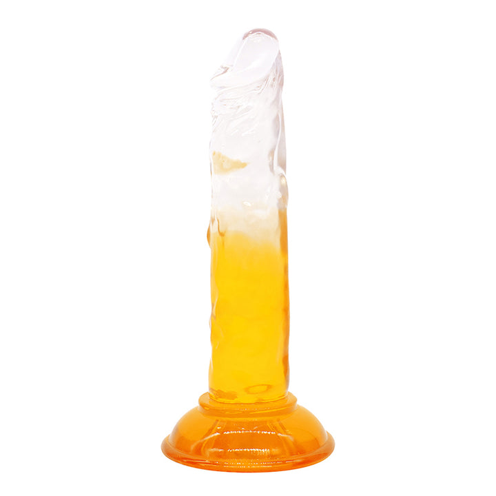 Dildo aus phthalatfreiem PVC, Größe M (20 cm Gesamtlänge, 3,5 cm Durchmesser) – realistischer Dildo in Gelb, Rot, Lila & Blau, wasserdicht, körperfreundliches Material, hautfreundlich
