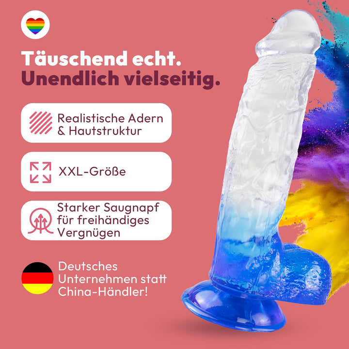 Kräftiger Dildo mit Saugnapf 24 cm