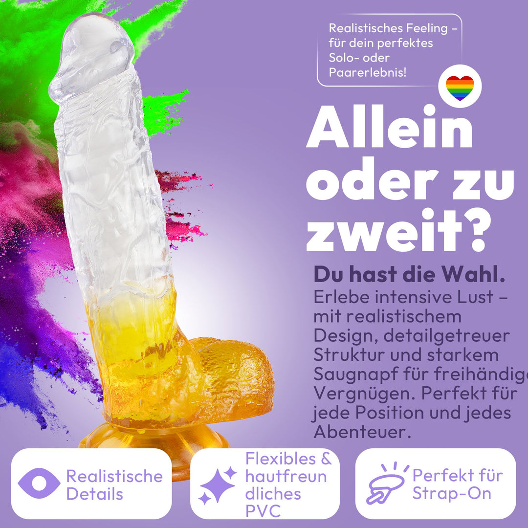 Kräftiger Dildo mit Saugnapf 24 cm