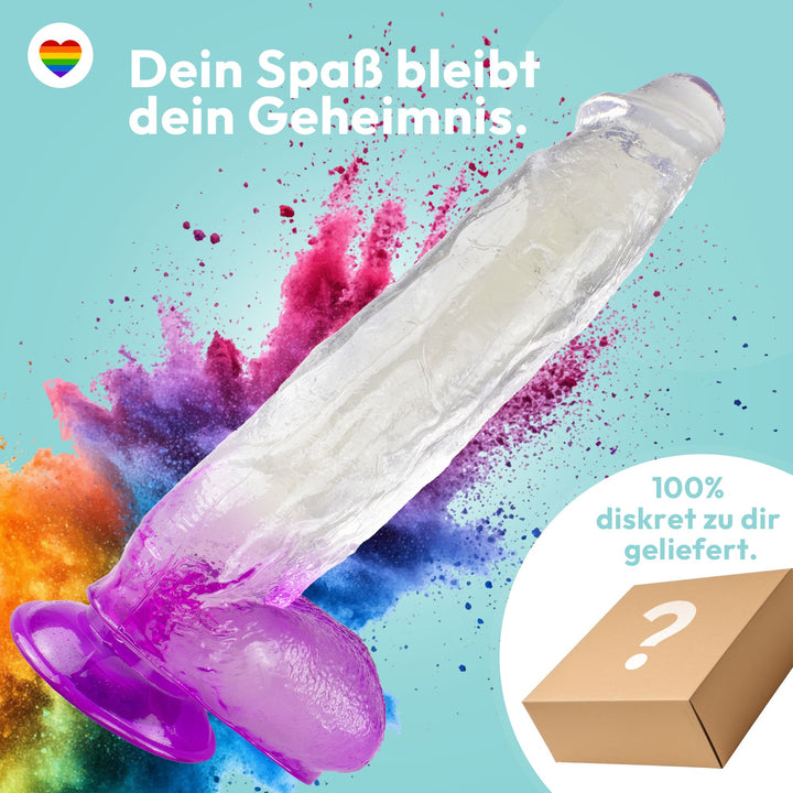 XXL Dildo mit Saugnapf 31 cm 4 Farben
