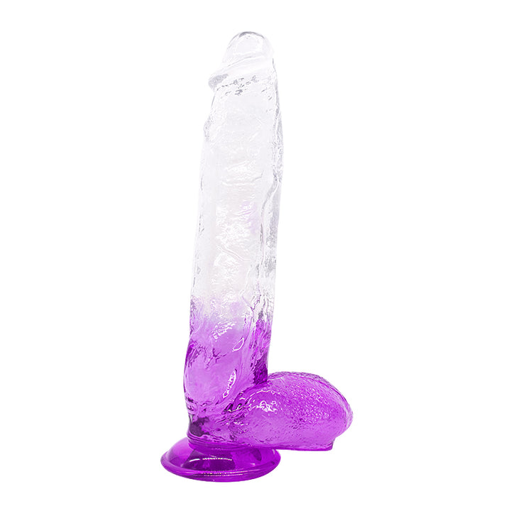Dildo aus phthalatfreiem PVC, Größe XL (31 cm Gesamtlänge, 6 cm Durchmesser) – großer realistischer Dildo in Gelb, Rot, Lila & Blau, wasserdicht, körperfreundliches Material