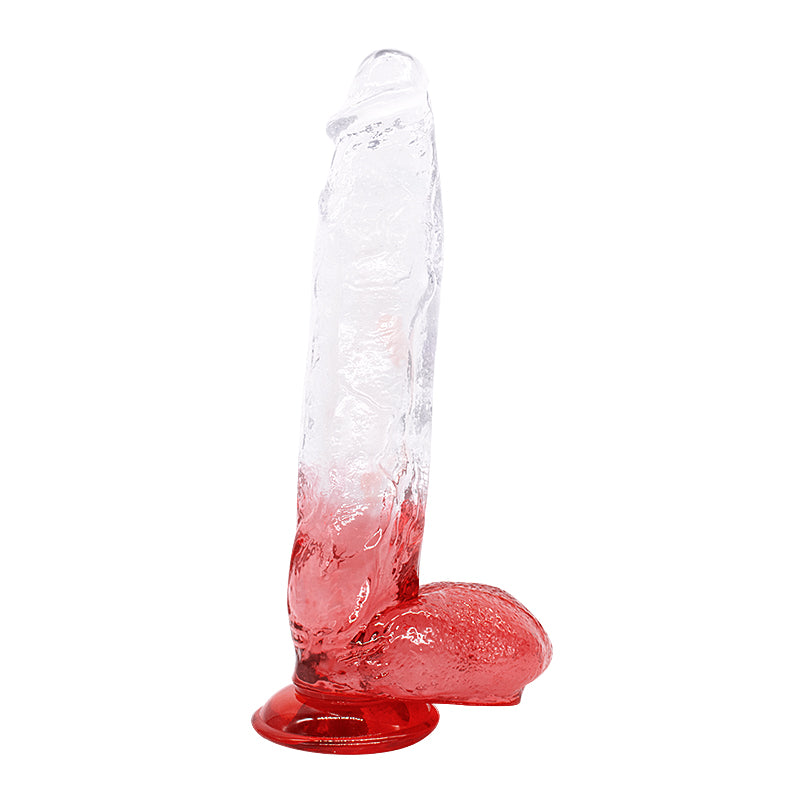 Dildo aus phthalatfreiem PVC, Größe XL (31 cm Gesamtlänge, 6 cm Durchmesser) – großer realistischer Dildo in Gelb, Rot, Lila & Blau, wasserdicht, körperfreundliches Material